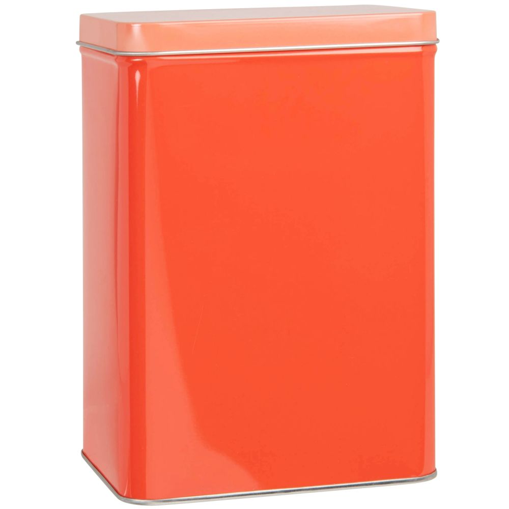 Boîte en métal orange