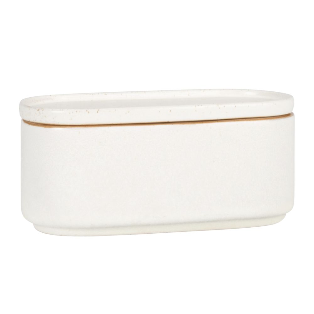 Boîte en porcelaine beige Boîte en porcelaine beige