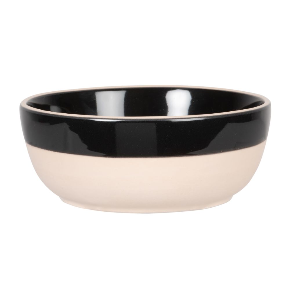 Bol en faïence noire et blanche Bol en faïence noire et blanche