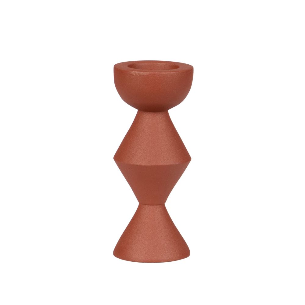 Bougeoir en aluminium terracotta (photo) Bougeoir en aluminium terracotta