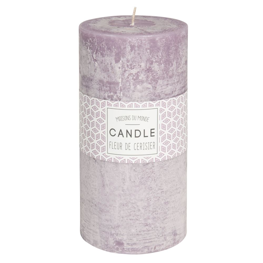 Bougie cylindrique violette 9 x 18 cm Bougie cylindrique violette 9 x 18 cm