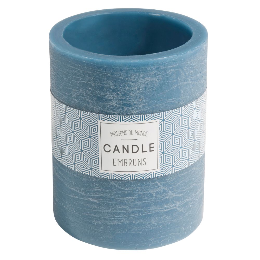 Bougie lanterne bleu foncé H 12 cm Bougie lanterne bleu foncé H 12 cm