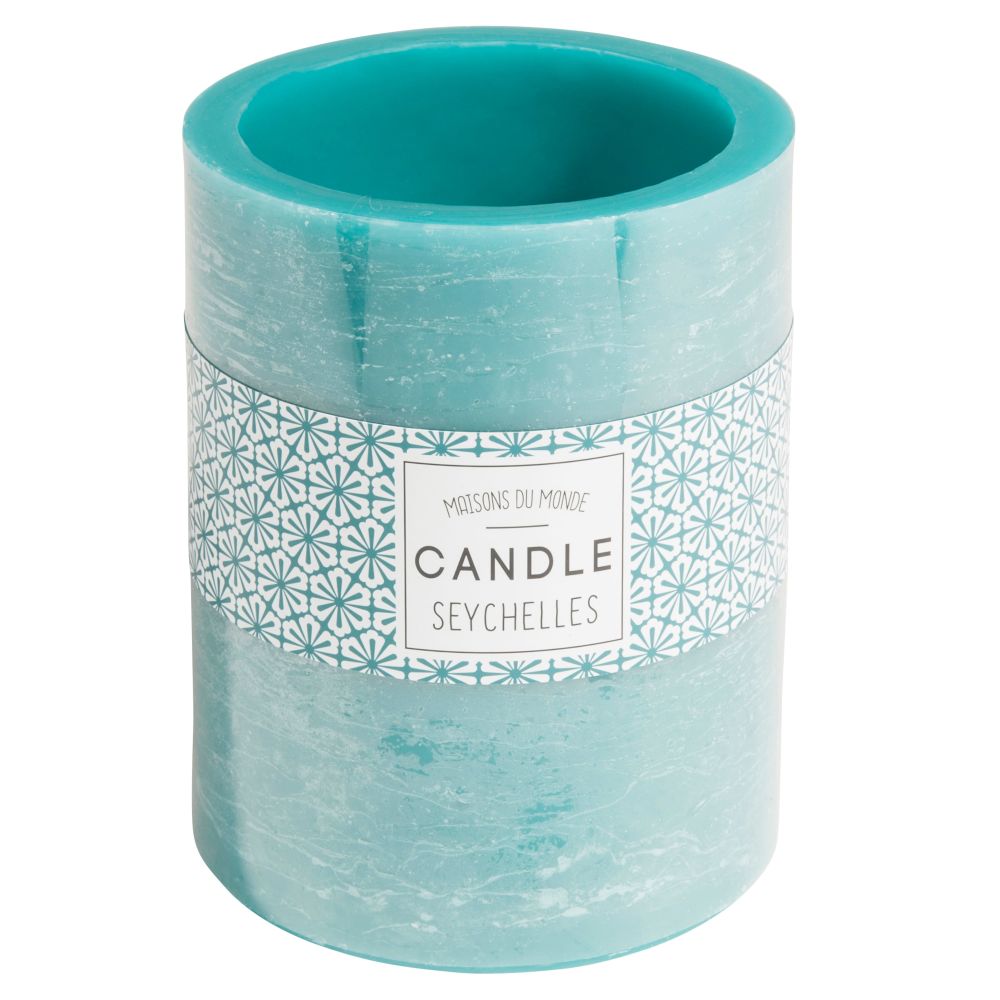 Bougie lanterne bleue H 12 cm Bougie lanterne bleue H 12 cm