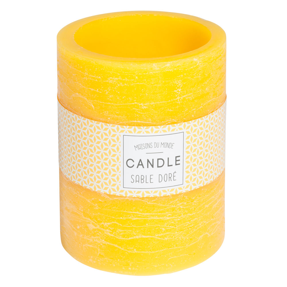Bougie lanterne jaune H 12 cm Bougie lanterne jaune H 12 cm