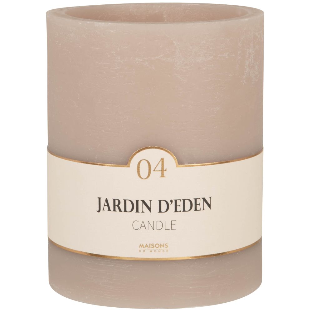 Bougie lanterne parfumée taupe H15 Bougie lanterne parfumée taupe H15