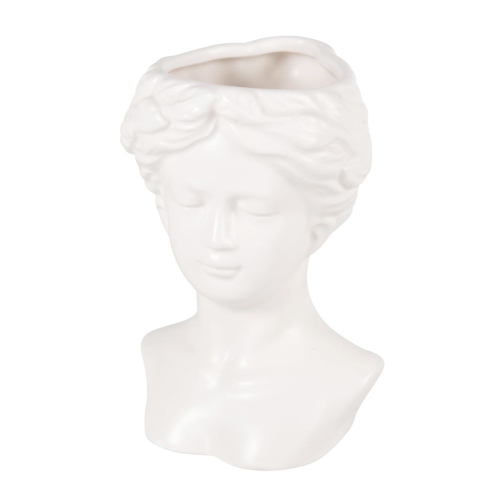Bougie parfumée buste en céramique blanche 200g Bougie parfumée buste en céramique blanche 200g