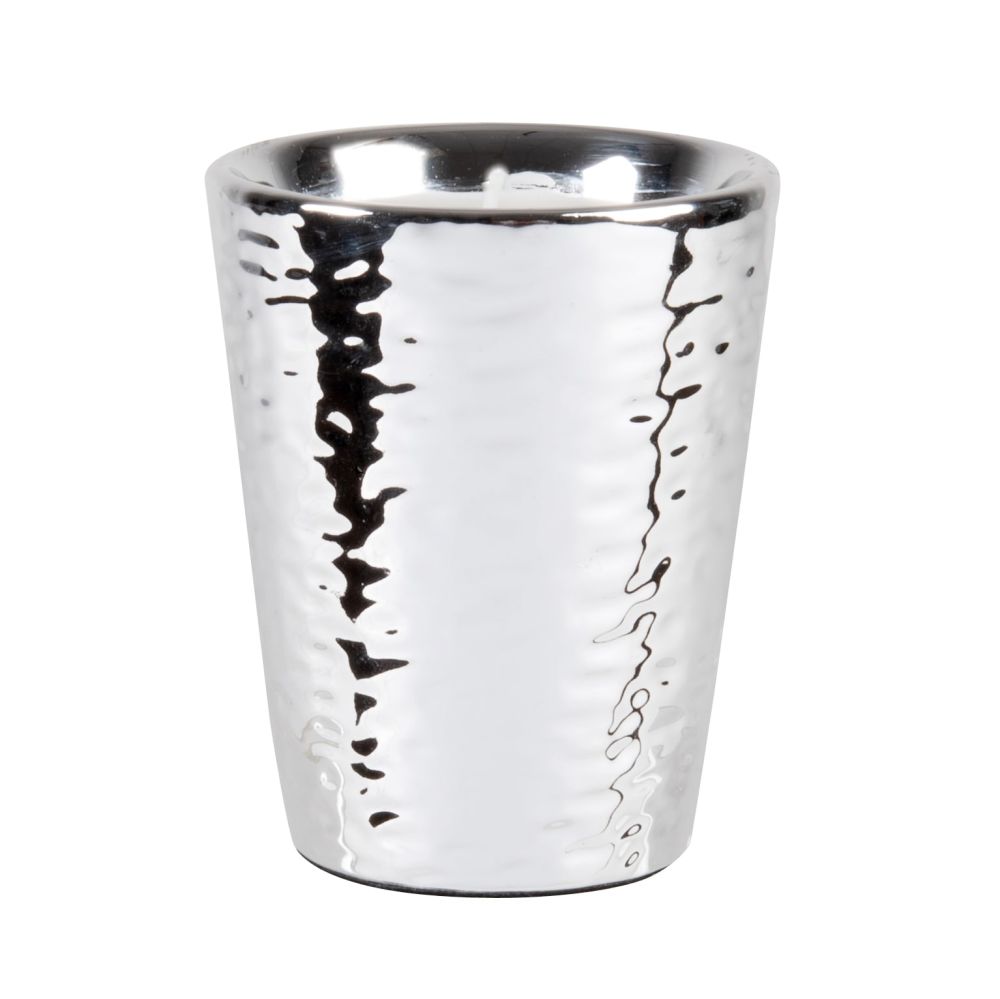 Bougie parfumée en céramique argentée, 60g Bougie parfumée en céramique argentée, 60g