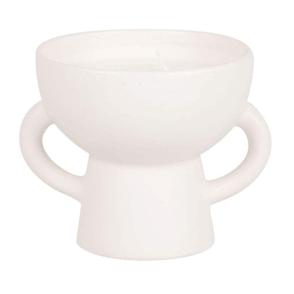 Bougie parfumée en céramique blanche Bougie parfumée en céramique blanche