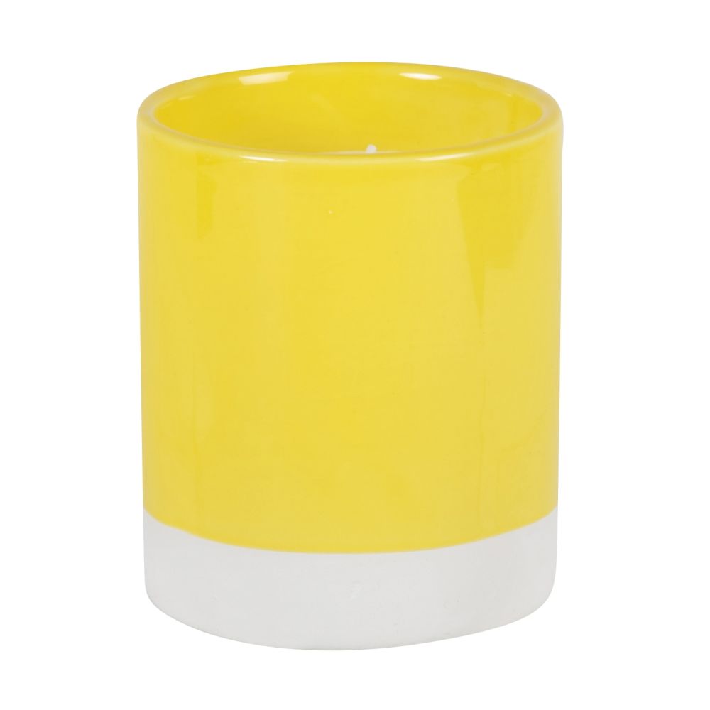 Bougie parfumée en céramique blanche et jaune 190 g Bougie parfumée en céramique blanche et jaune 190 g