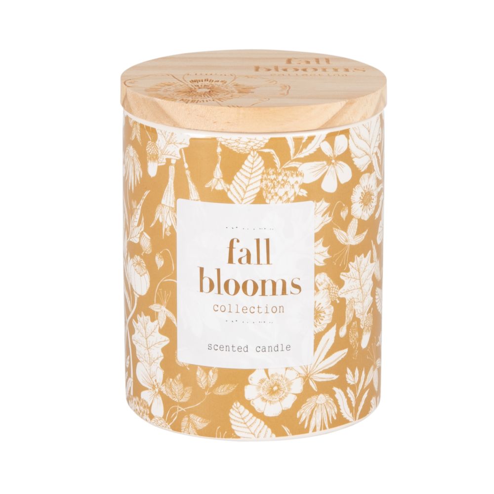 Bougie parfumée en céramique imprimée et pin