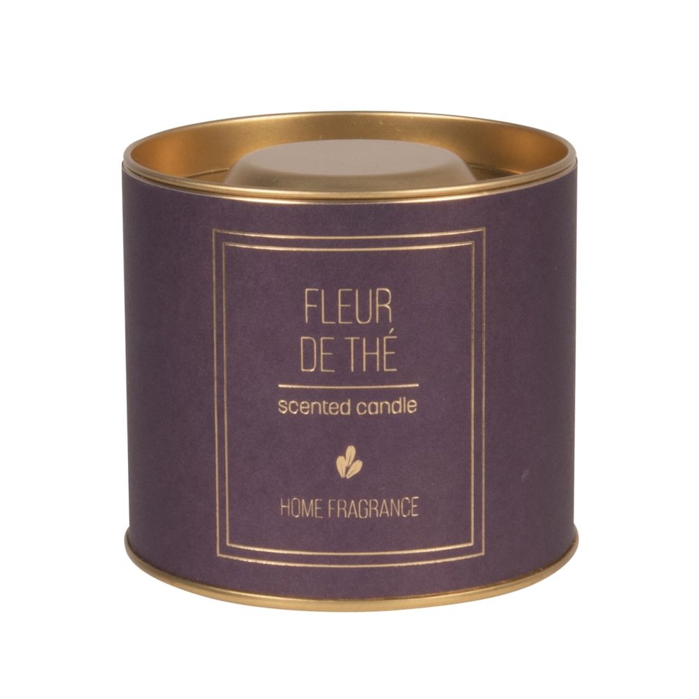Bougie parfumée en métal vieux mauve et doré 190g Bougie parfumée en métal vieux mauve et doré 190g