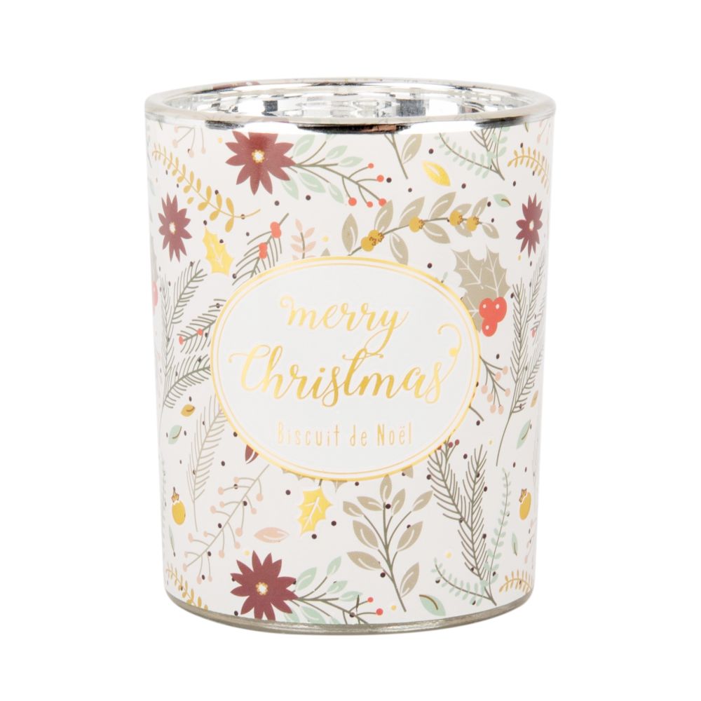 Bougie parfumée en verre imprimé végétal Bougie parfumée en verre imprimé végétal