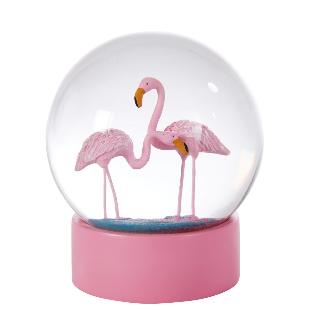 Boule à neige flamants roses (photo) Boule à neige flamants roses