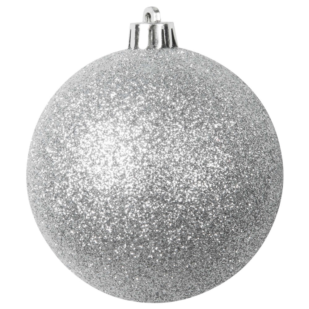 Boule de Noël argentée à paillettes Boule de Noël argentée à paillettes
