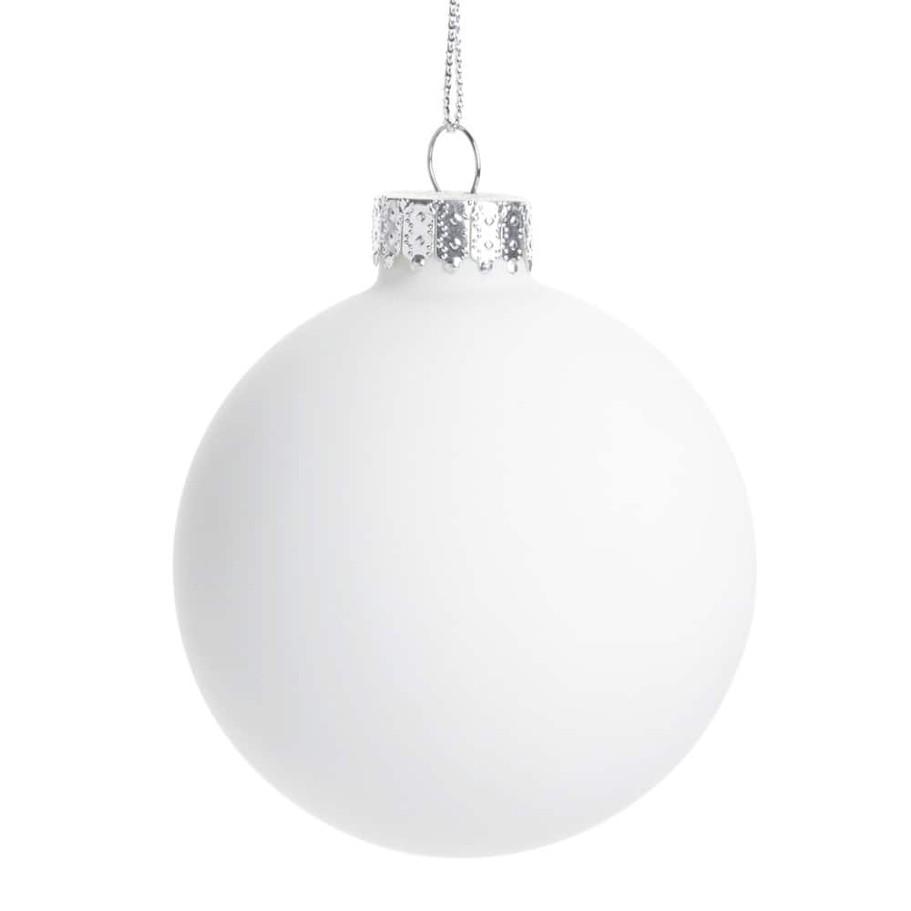 Boule de Noël en porcelaine blanche Boule de Noël en porcelaine blanche