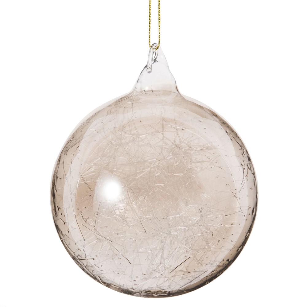 Boule de Noël en verre craquelé Boule de Noël en verre craquelé