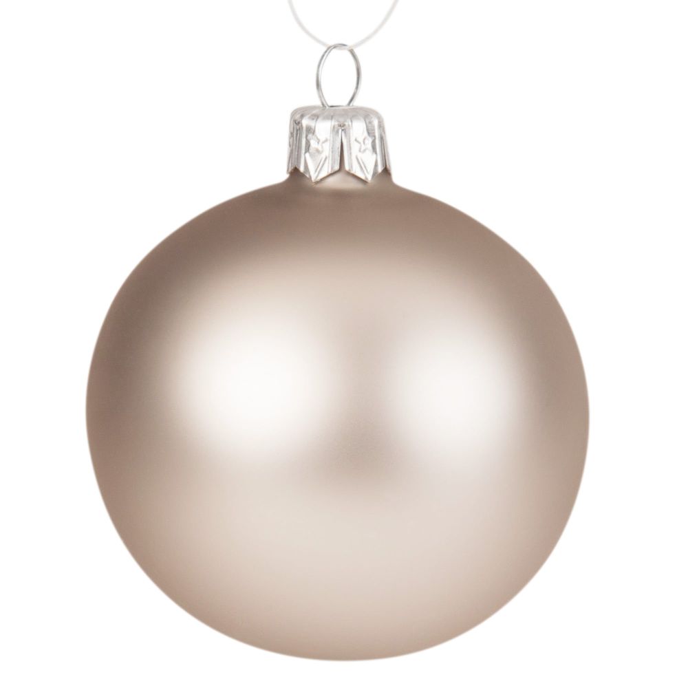 Boule de Noël en verre marron glacé Boule de Noël en verre marron glacé