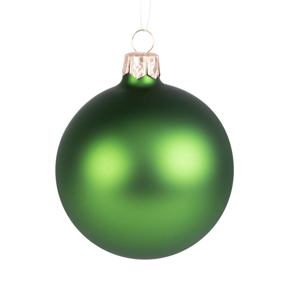 Boule de Noël en verre vert Boule de Noël en verre vert