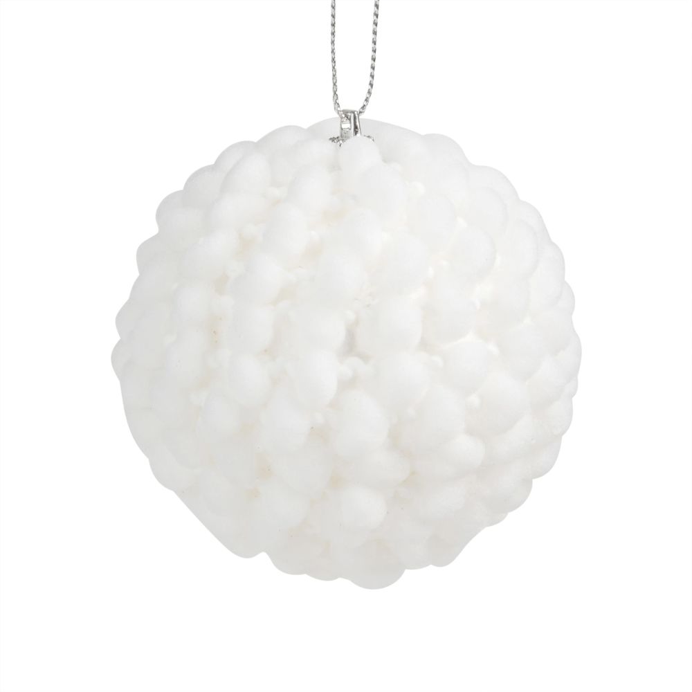 Boule de Noël enneigée blanche Boule de Noël enneigée blanche