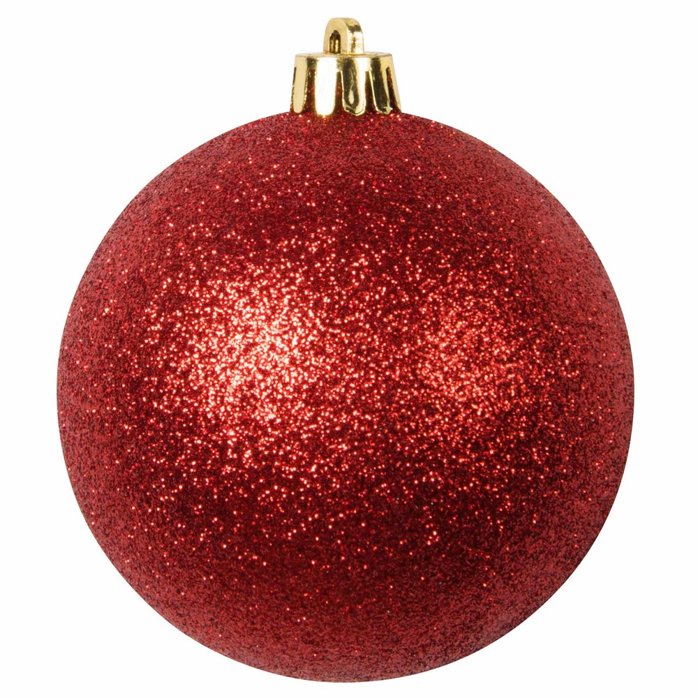 Boule de Noël rouge à paillettes Boule de Noël rouge à paillettes