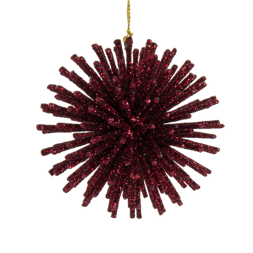 Boule de Noël violette à paillettes Boule de Noël violette à paillettes