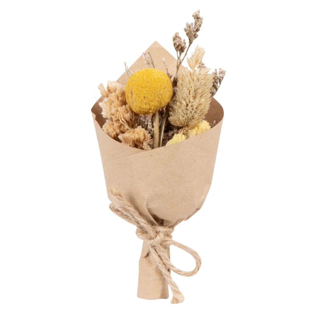 Bouquet de fleurs séchées jaunes et beiges Bouquet de fleurs séchées jaunes et beiges