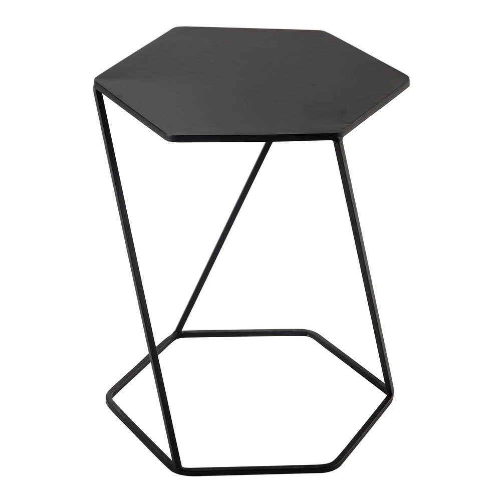 Bout de canapé en métal noir L 45 cm Bout de canapé en métal noir L 45 cm