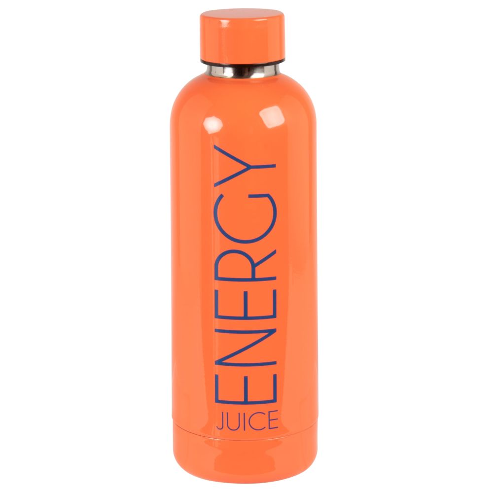 Bouteille isotherme en acier orange et bleu 0.5L