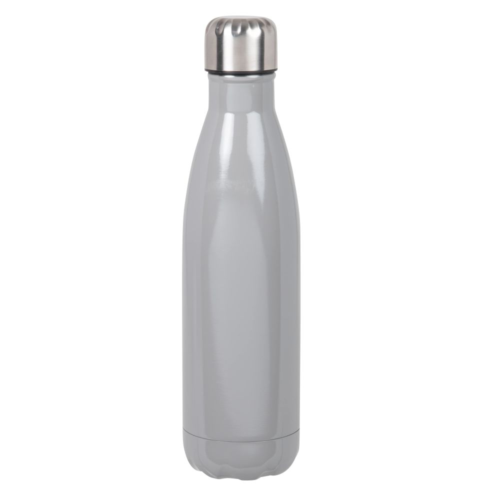 Bouteille isotherme en inox gris 0,5 L Bouteille isotherme en inox gris 0,5 L