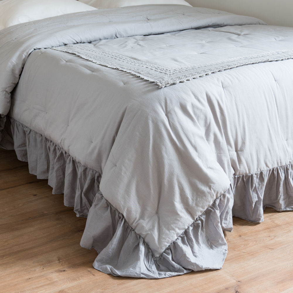 Boutis en coton gris 240x260