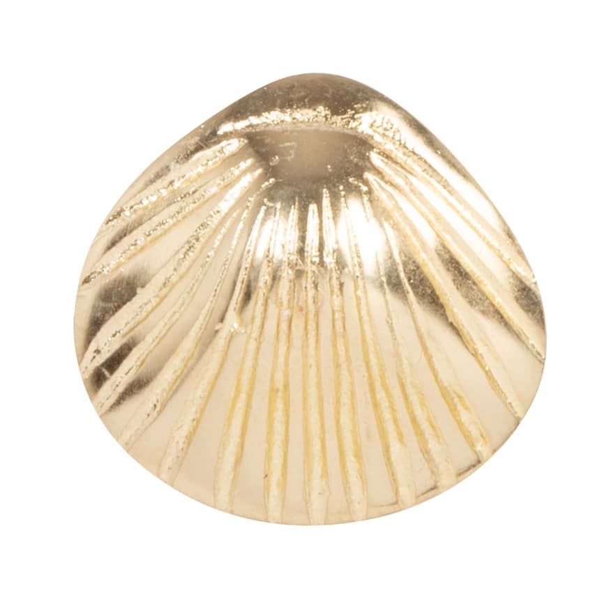 Bouton de porte coquillage en acier doré Bouton de porte coquillage en acier doré