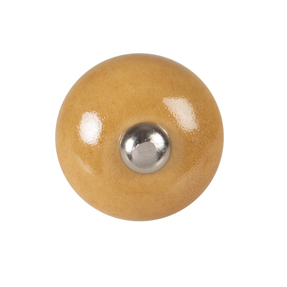 Bouton de porte en grès jaune Bouton de porte en grès jaune