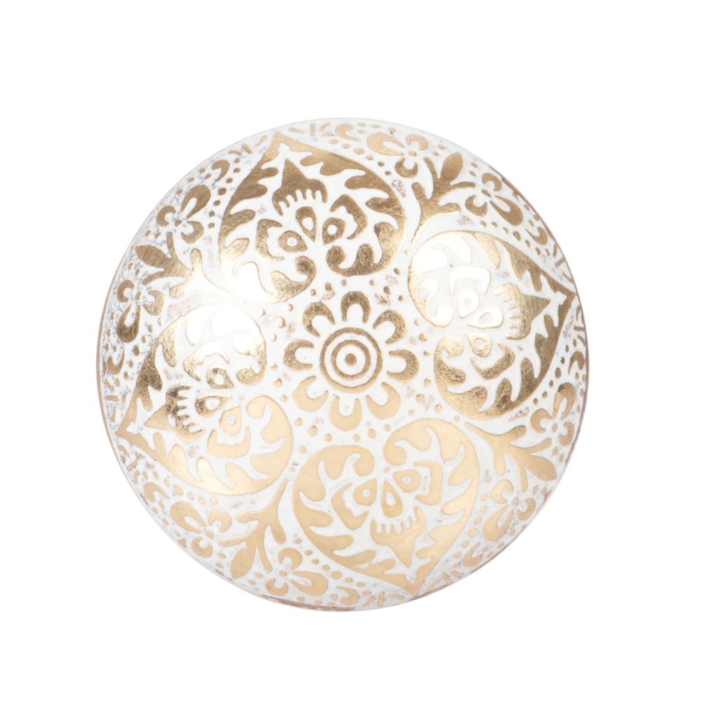 Bouton de porte en laiton motifs blancs Bouton de porte en laiton motifs blancs