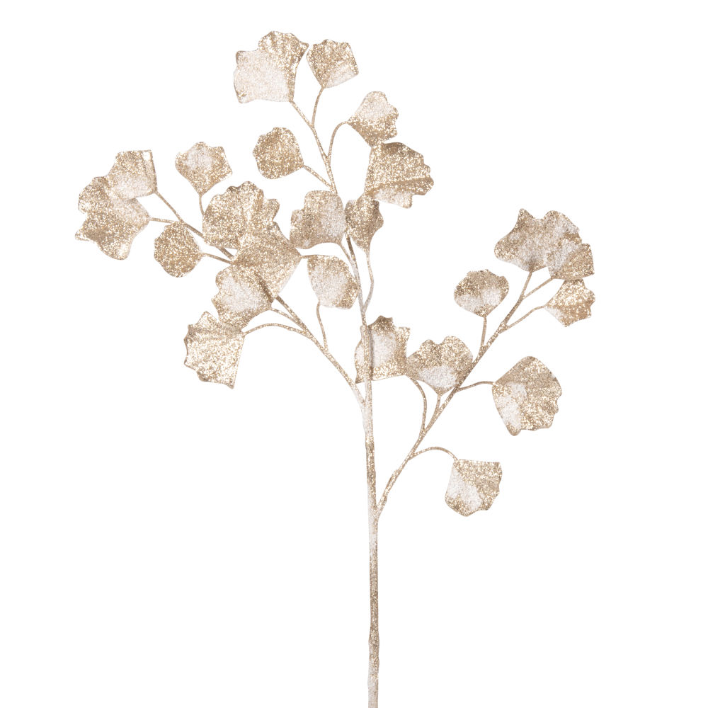 Branche de ginkgo artificielle dorée Branche de ginkgo artificielle dorée