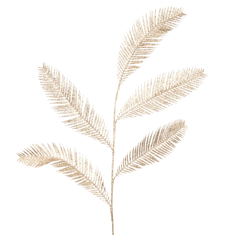 Branche de Noël à plumes dorées Branche de Noël à plumes dorées