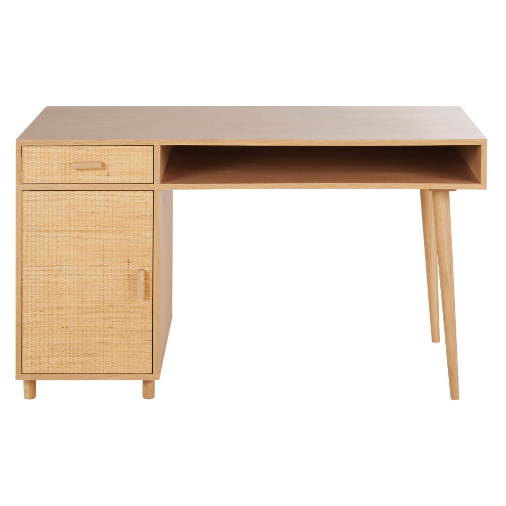 Bureau 1 tiroir 1 niche beige Bureau 1 tiroir 1 niche beige