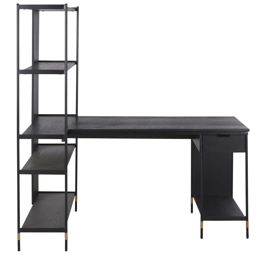 Bureau d'angle noir Bureau d'angle noir