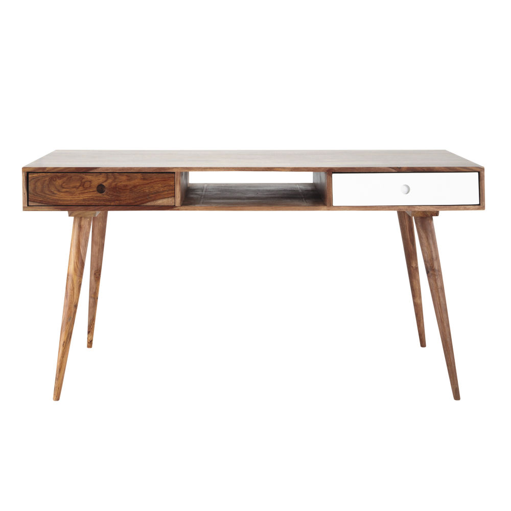 Bureau vintage en sheesham massif Bureau vintage en sheesham massif