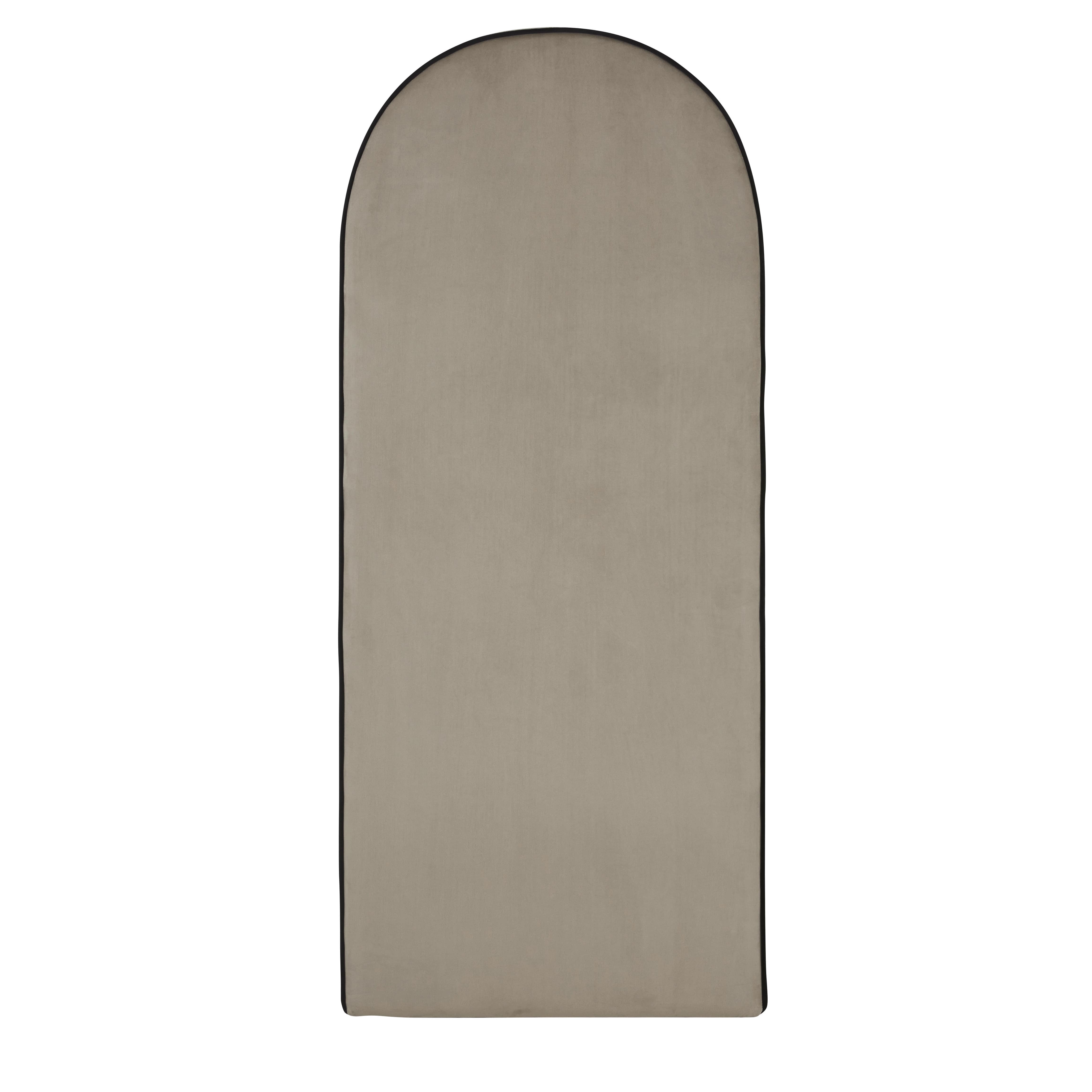 Cabecero modular profesional de terciopelo de poliéster reciclado gris 60x140,5 Estilo vintage Terciopelo Maisons du monde
