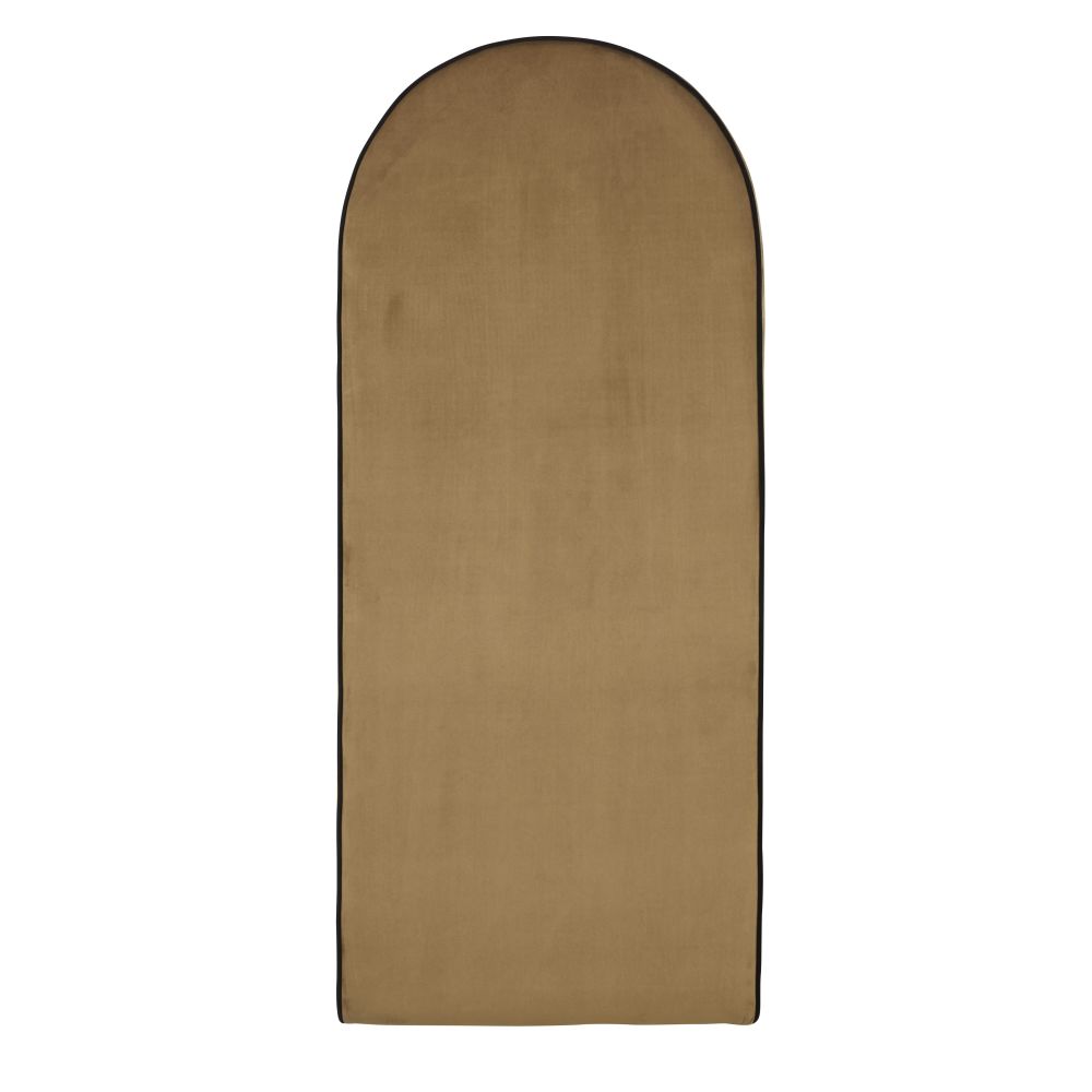 Cabecero modular profesional de terciopelo de poliéster reciclado ocre 60x140,5 Estilo vintage Terciopelo Maisons du monde