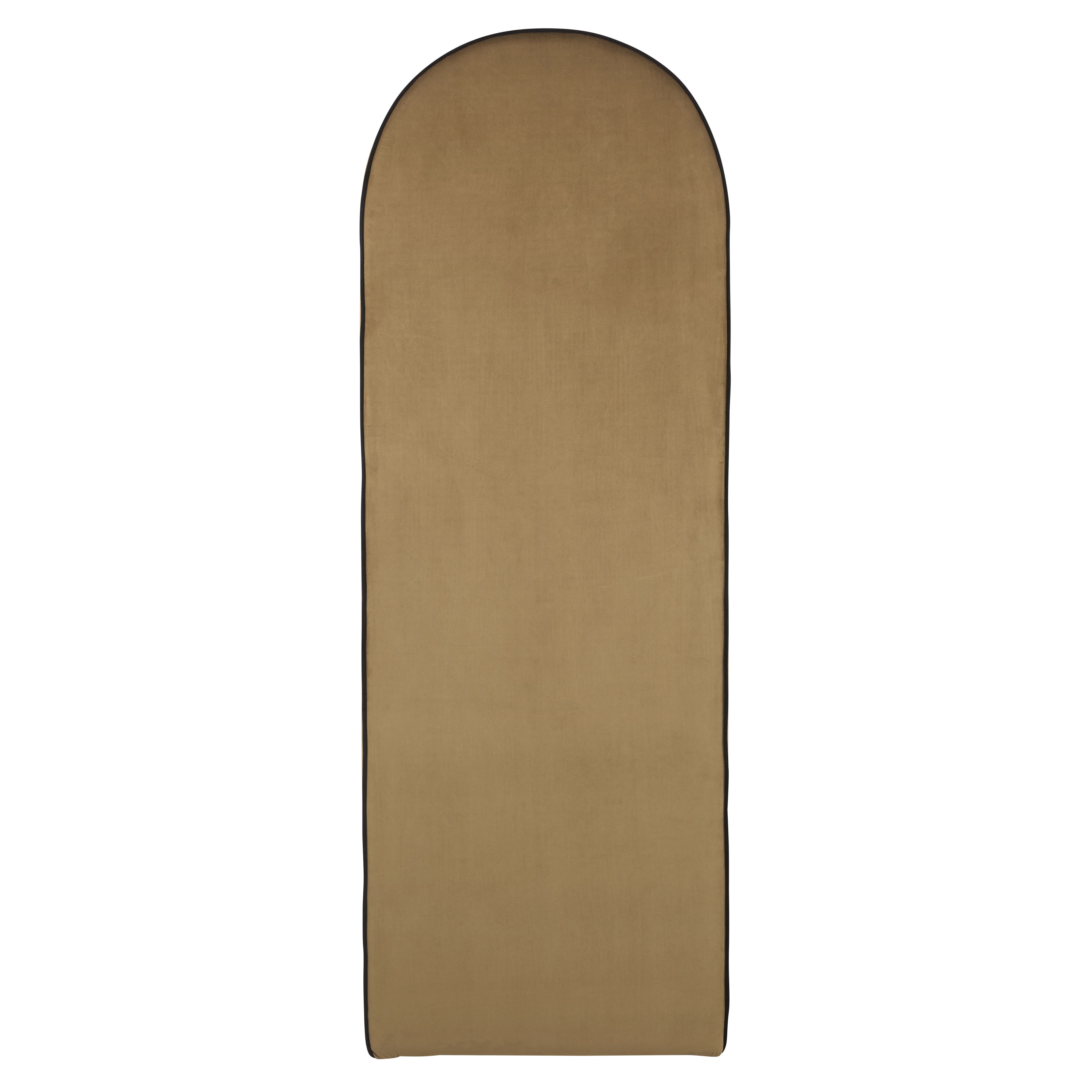 Cabecero modular profesional de terciopelo de poliéster reciclado ocre 60x170 Estilo vintage Terciopelo Maisons du monde
