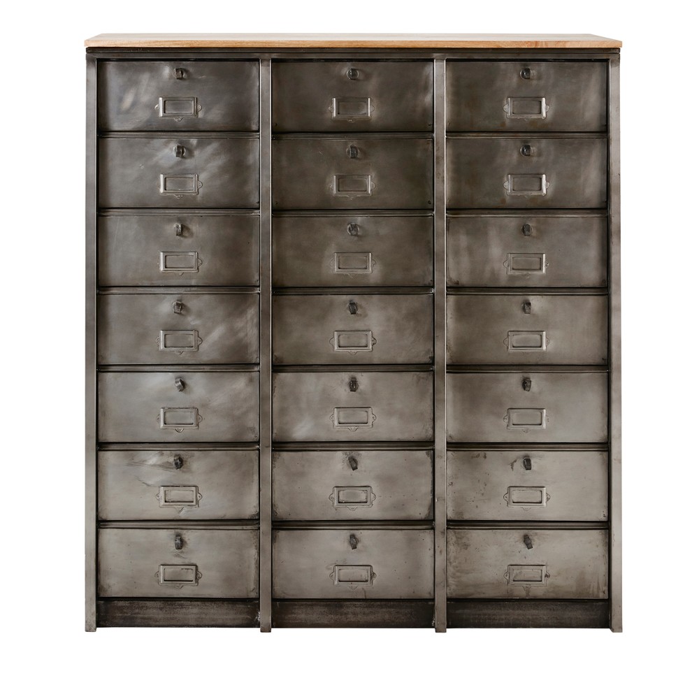 Cabinet indus 21 tiroirs en métal