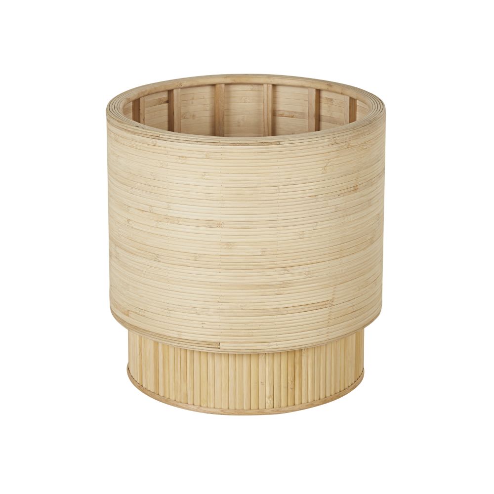 Cache-pot en bambou et rotin beige H39