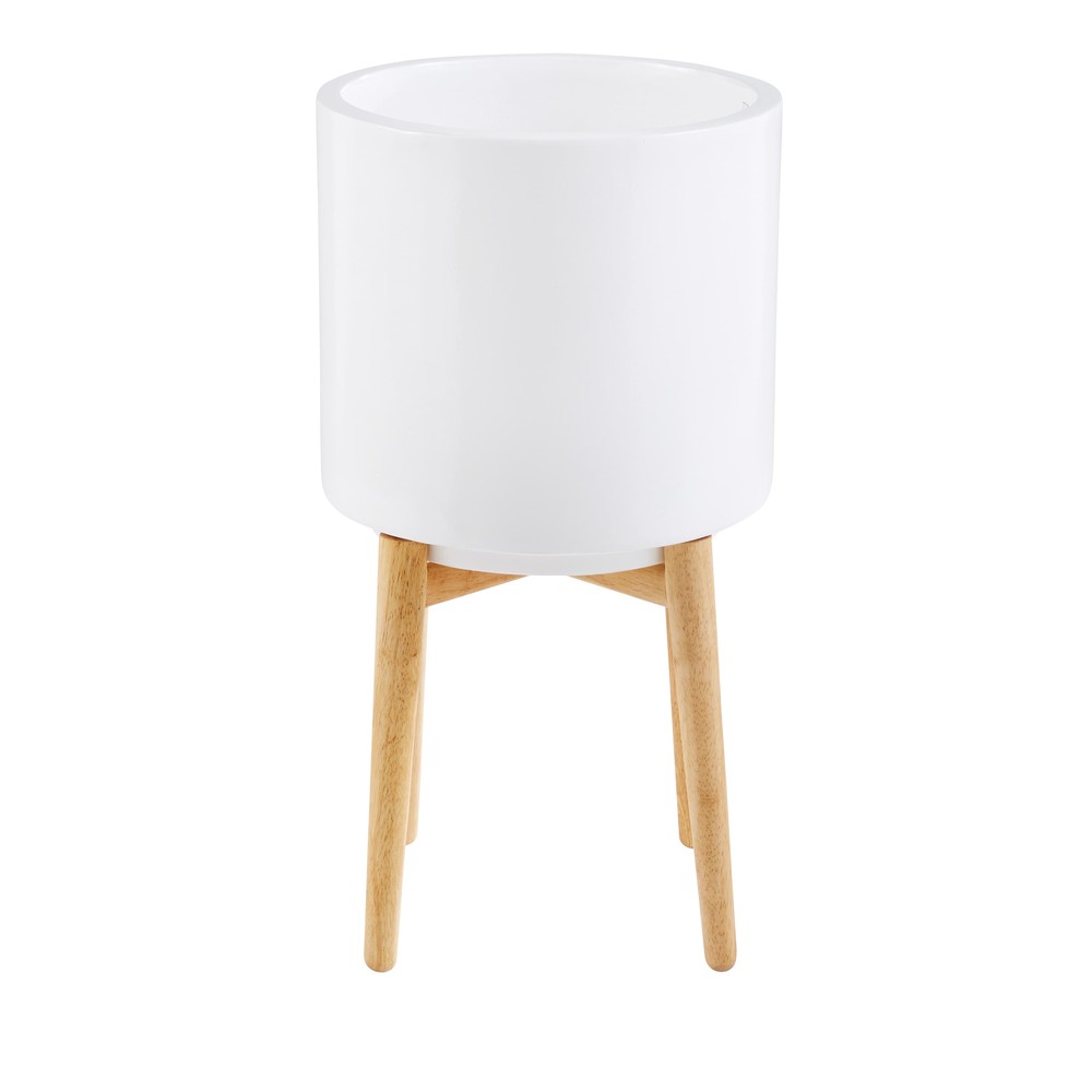 Cache-pot en céramique blanche H60 (photo) Cache-pot en céramique blanche H60