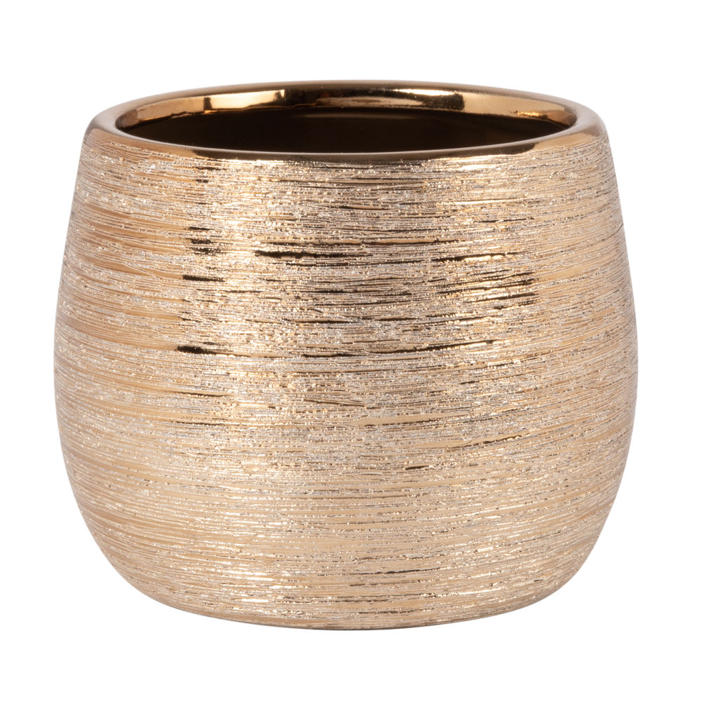 Cache-pot en grès strié H13 Cache-pot en grès strié H13