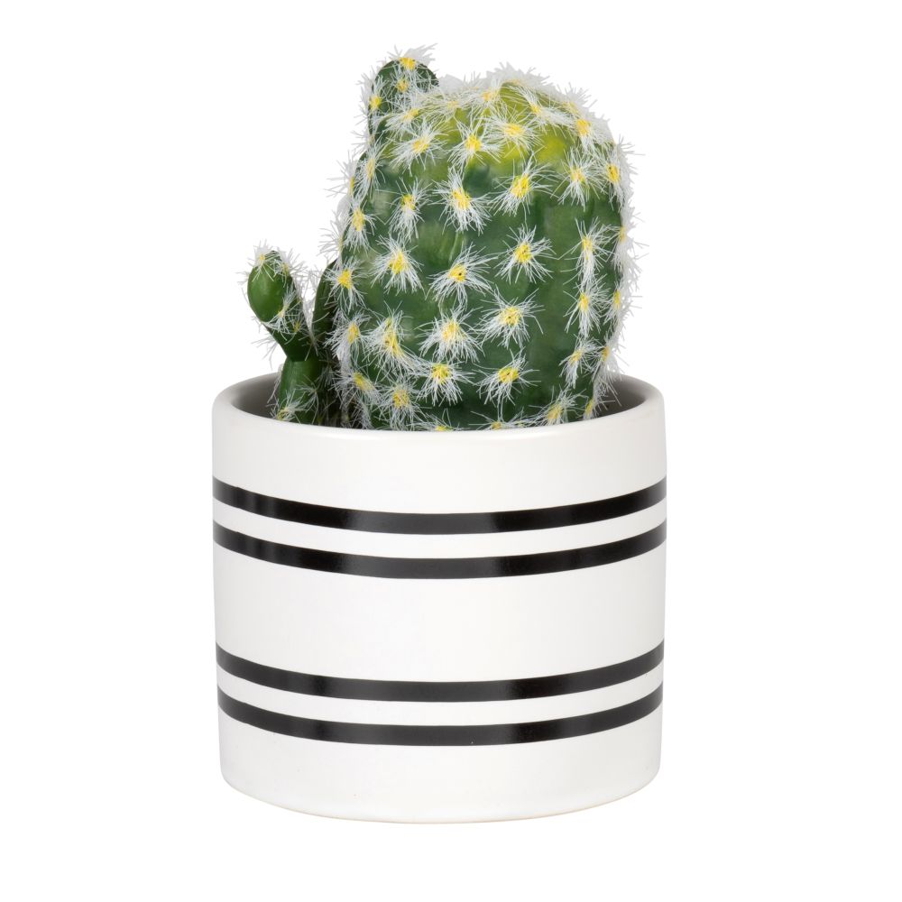 Cactus artificiel pot à rayures Cactus artificiel pot à rayures