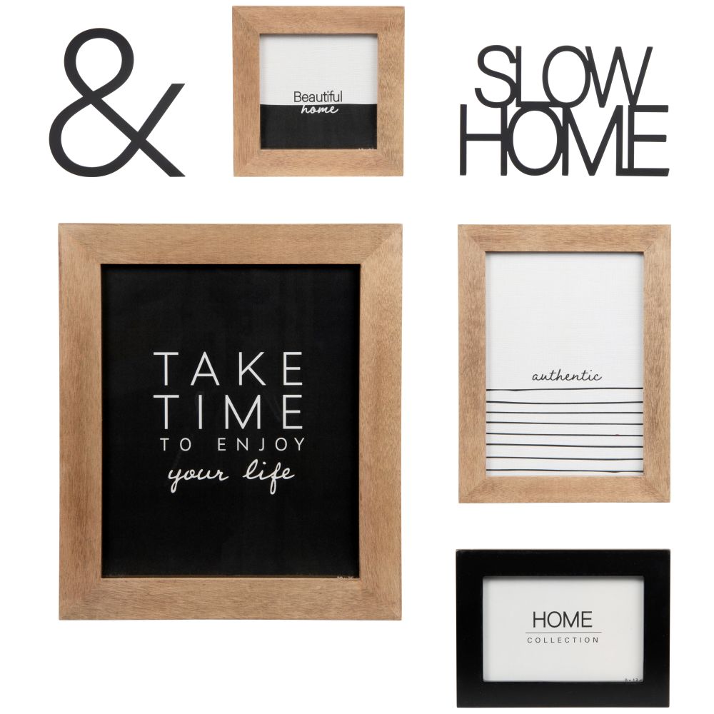 Cadre multivues 4 photos en noyer 25x30 (photo) Cadre multivues 4 photos en noyer 25x30