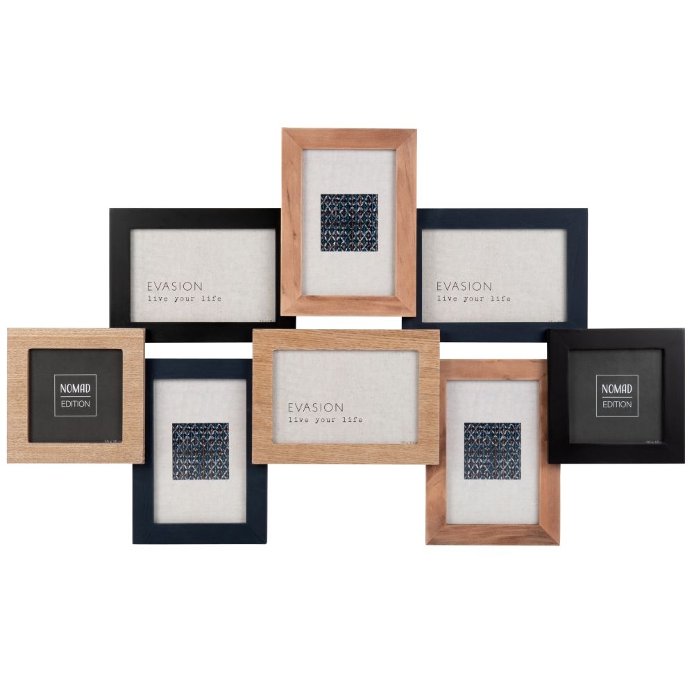Cadre multivues 8 photos multicolore 65x40 (photo) Cadre multivues 8 photos multicolore 65x40