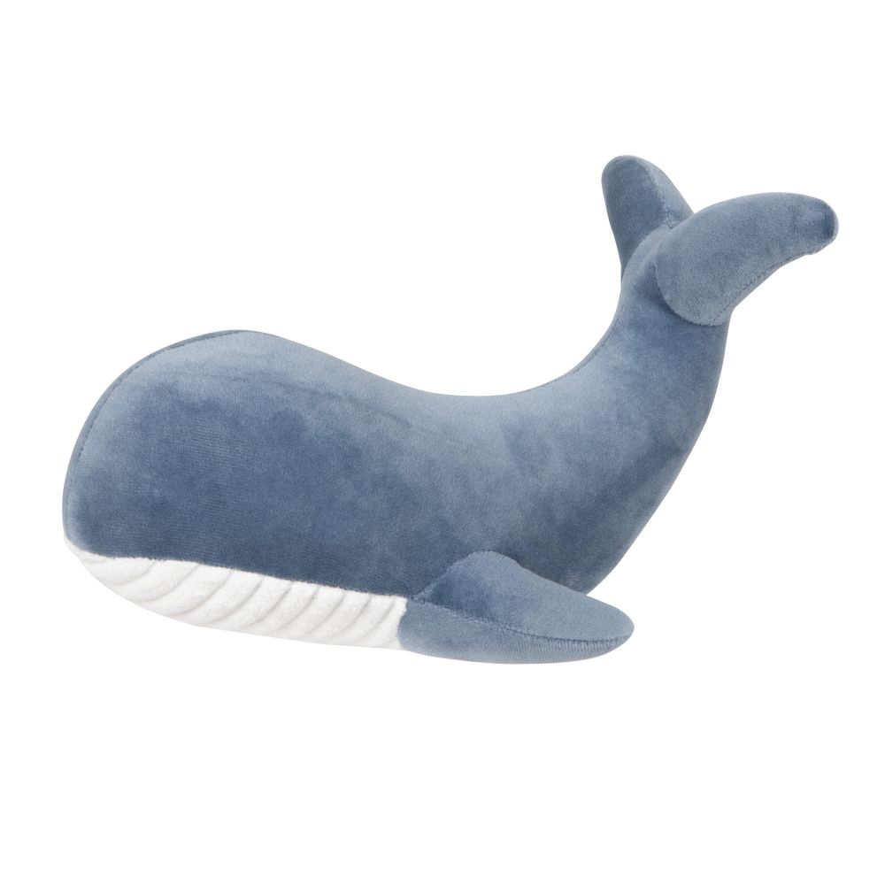 Cale-porte baleine bleu et blanc (photo) Cale-porte baleine bleu et blanc