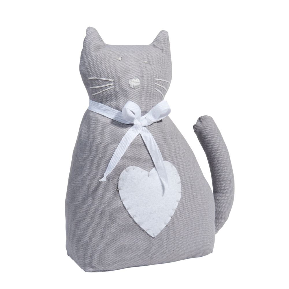 Cale-porte chat gris (photo) Cale-porte chat gris